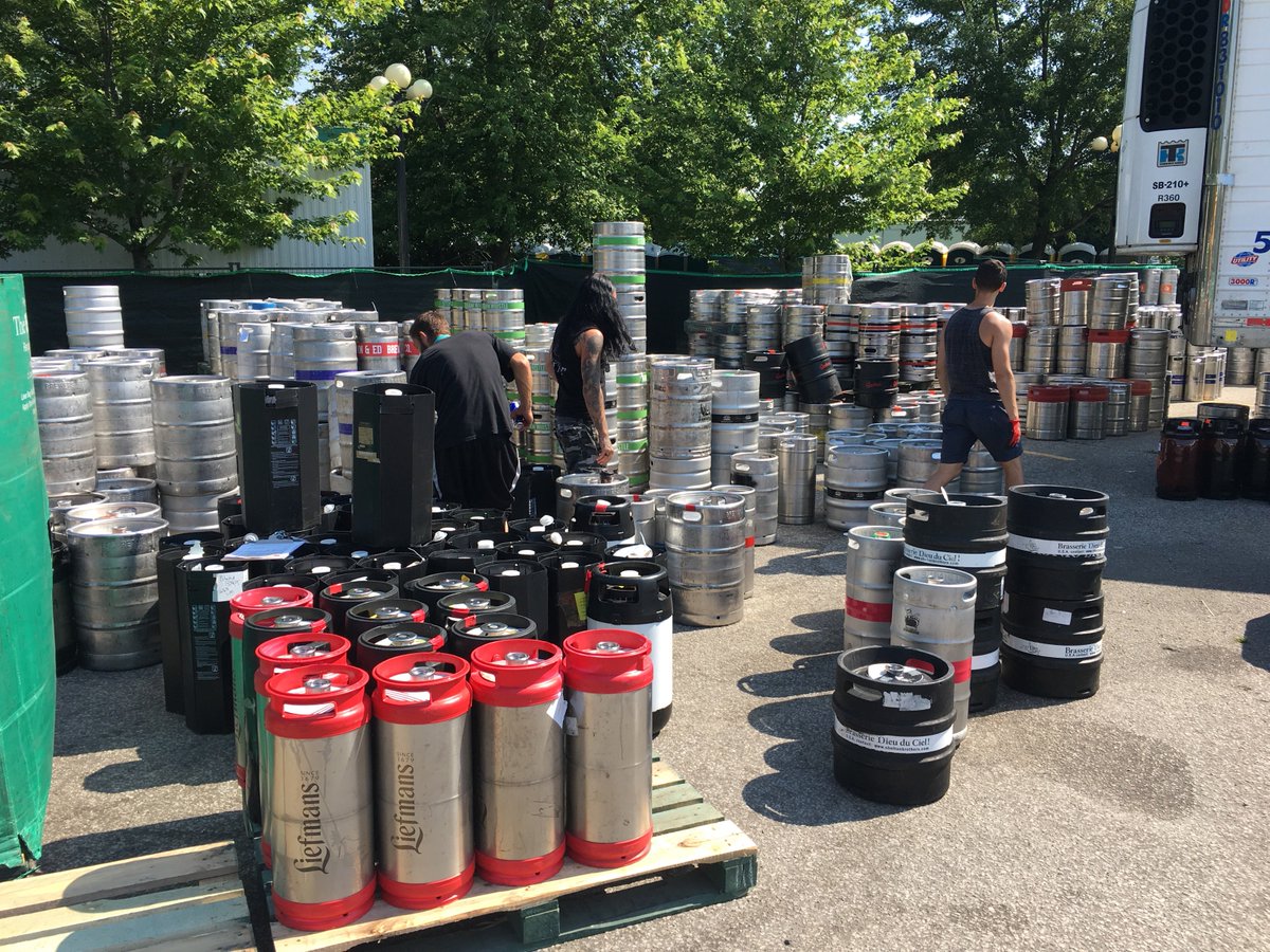 The aftermath <a href="/TOBeerFestival/">Toronto's Festival of Beer</a> ... Many thanks for a job well done by Slick and the inventory crew! Yes... these are all empty kegs!