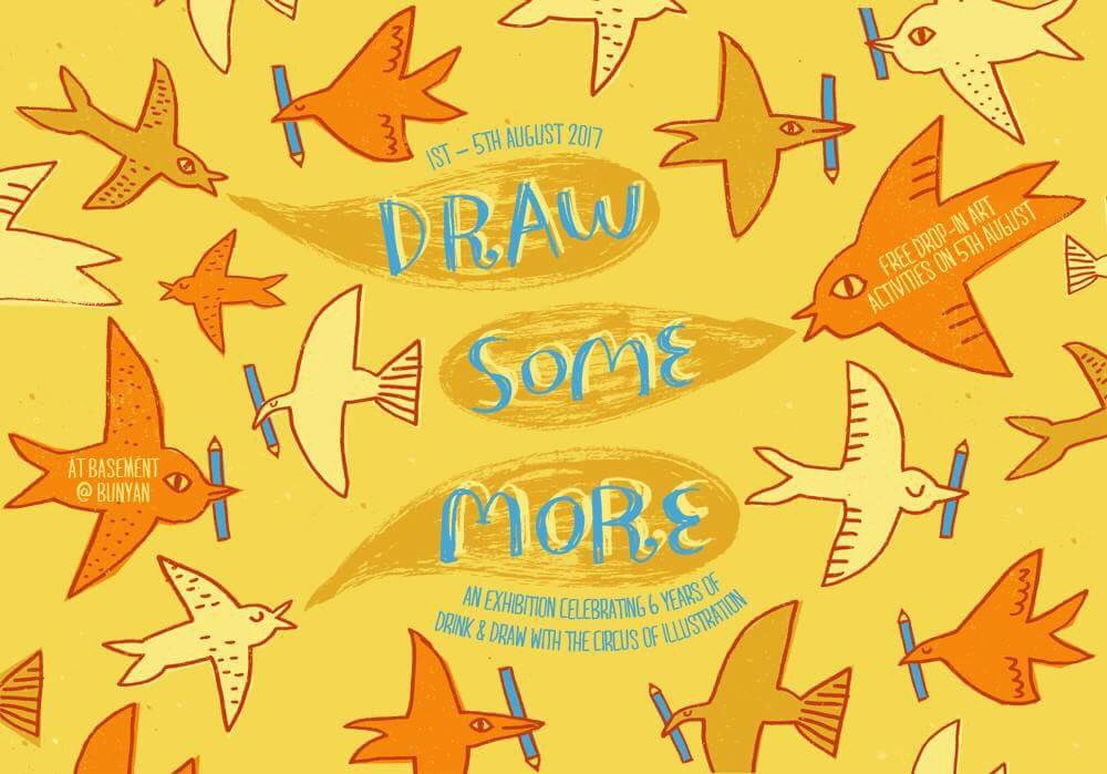 Hi #bedshour we hung our #drinkanddraw exhibition today at the Bunyan Museum Basement! It's up for a week ending with a doodle day on 5/8