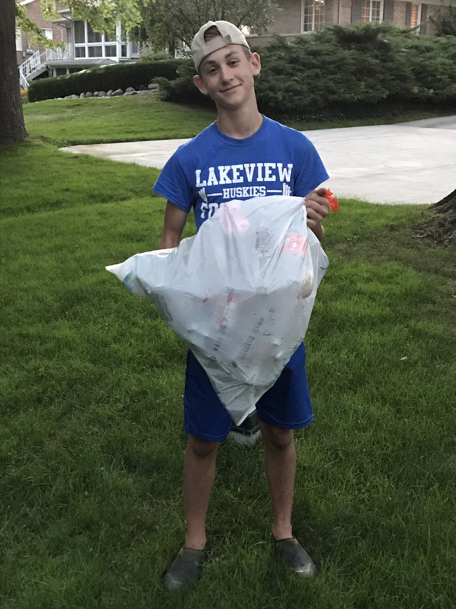 BrentCase1's tweet photo. #ClintonRiverCharters - Fishing Report - They're biting ..... Ty's 1st Catfish ...+10lbs -Walleye-Rock Bass and we cleaned the river. https://t.co/bIDMp2TBnR