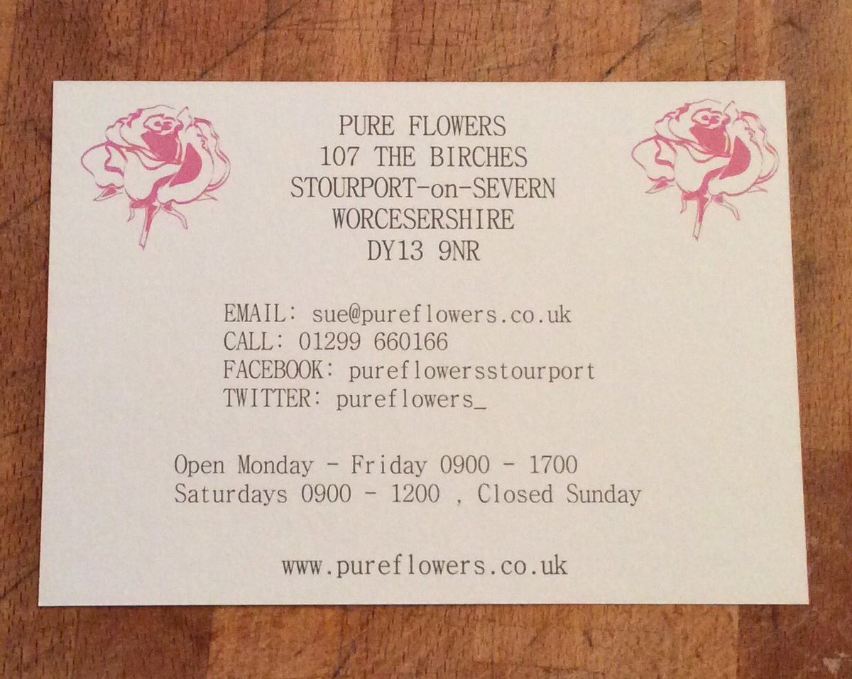 BBridgeFlowers's tweet photo. That's it from this account, we are now @Pureflowers_    #WorcestershireHour Come and see us in our new shop from Monday 7th August. https://t.co/JLL4feXUhg