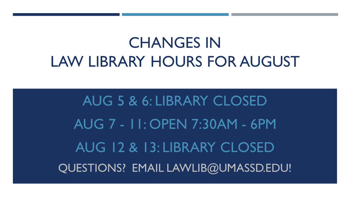 UMassLawLibrary's tweet image. Reminder!  The Law Library will be closed this weekend.  #enjoythesunshine #limitedhours