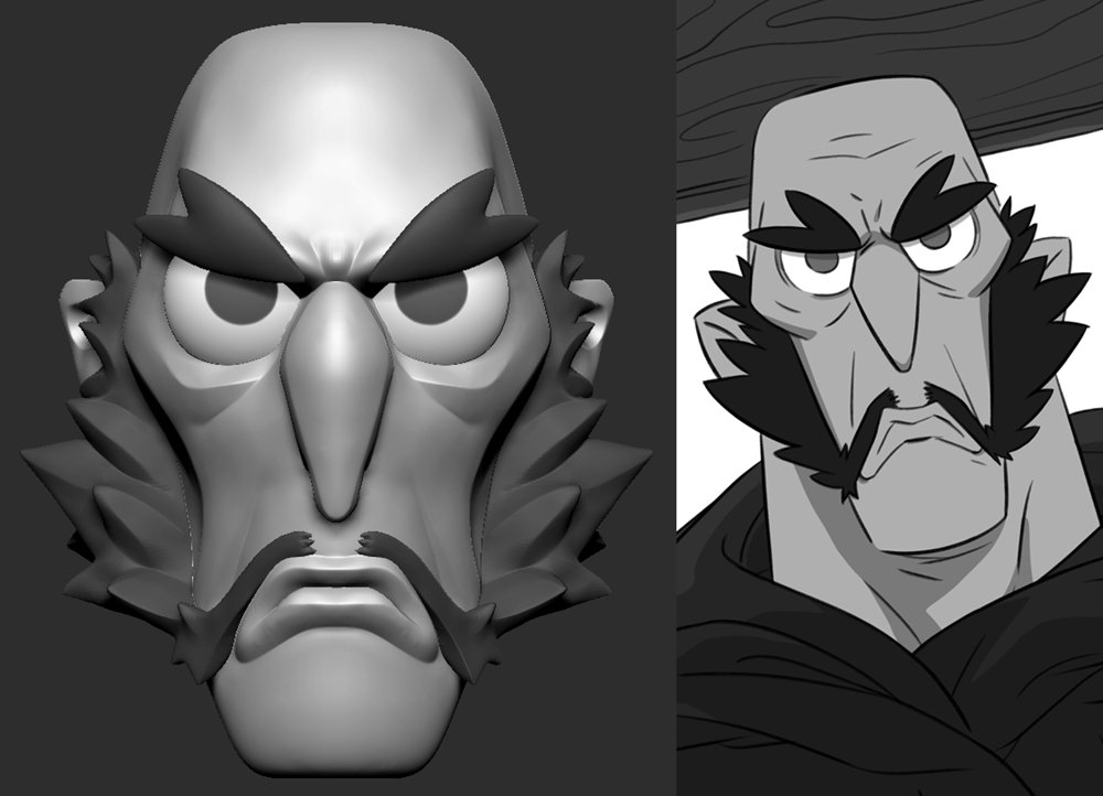 GregHillsman's tweet photo. Head sculpt of Master Xiao. A bad dude from a comic I've been playing with. https://t.co/kpaRDPV93r
