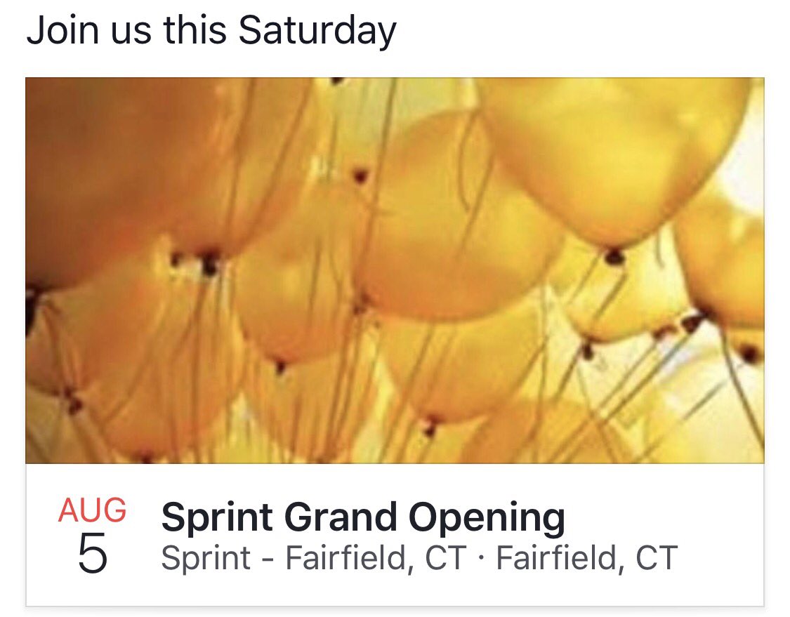 SprintBlackRock's tweet photo. 🎉🎉You are invited!!! 🎉🎉@diane_sarrazin @Sprint4NE @ww_sprint @gabrieltorres1 @DVBridgeport @fairfieldpatch https://t.co/CKYsZfzR3C