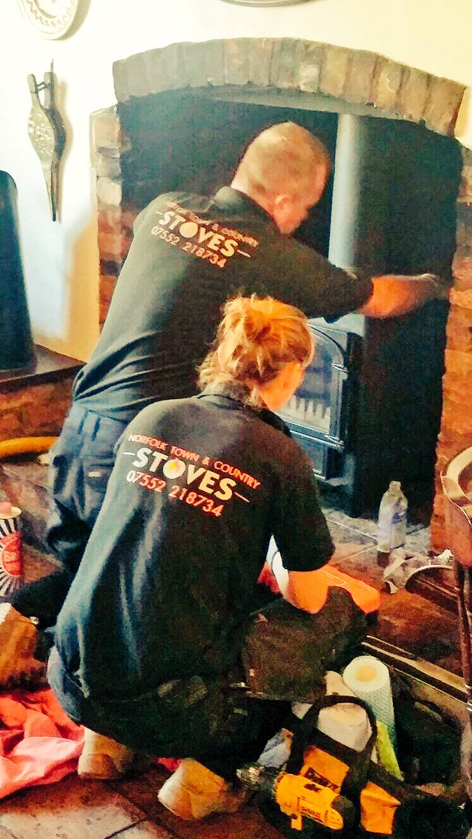 Thanks to <a href="/ntc_stoves/">norfolktown&country</a> for sweeping our chimney last week. With our 'summer' weather, we may need the wood burner in action! 😆