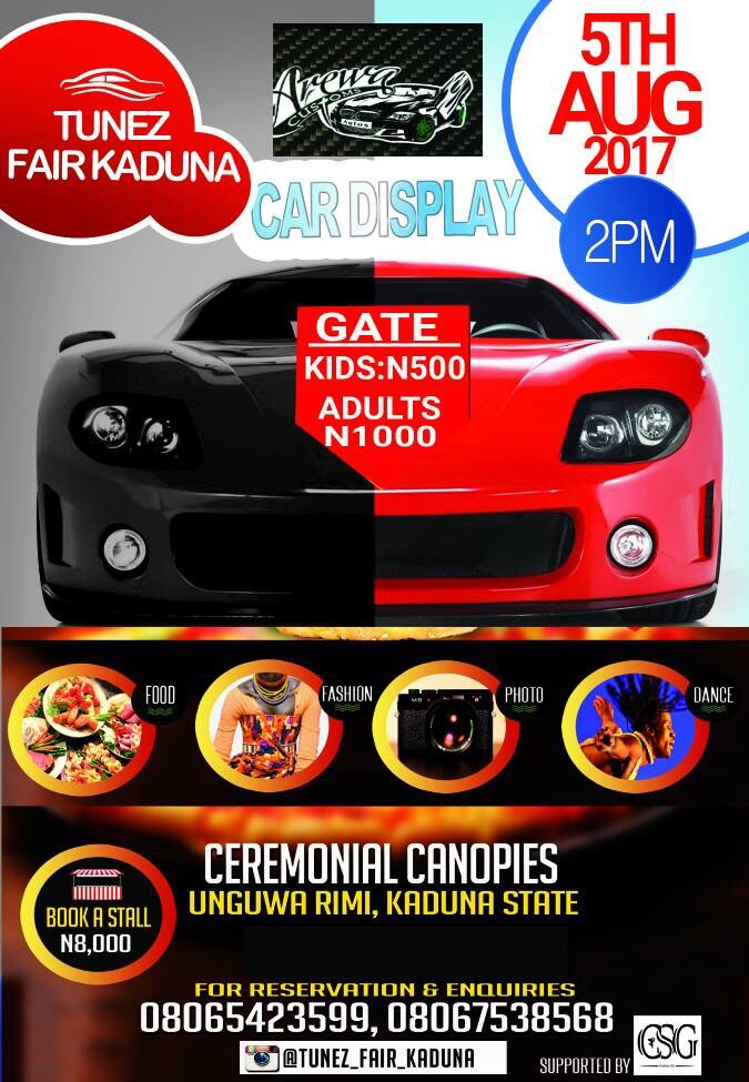 csg_ng's tweet photo. Countdown to Tunez Fair 🎉

Kaduna! Don't sleep on this one, proudly supported by CSG 🙅🏾‍♂️ https://t.co/vZXsg3GJxf
