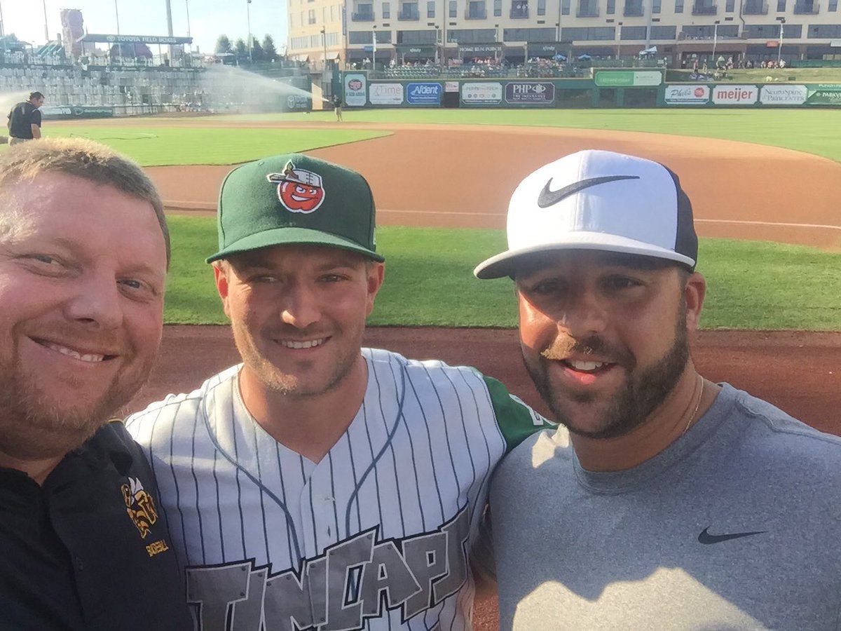 tom_deangelis's tweet photo. Awesome trip with the boss catching a @TinCaps win and catching up with Zim! https://t.co/wh9kHIDcks