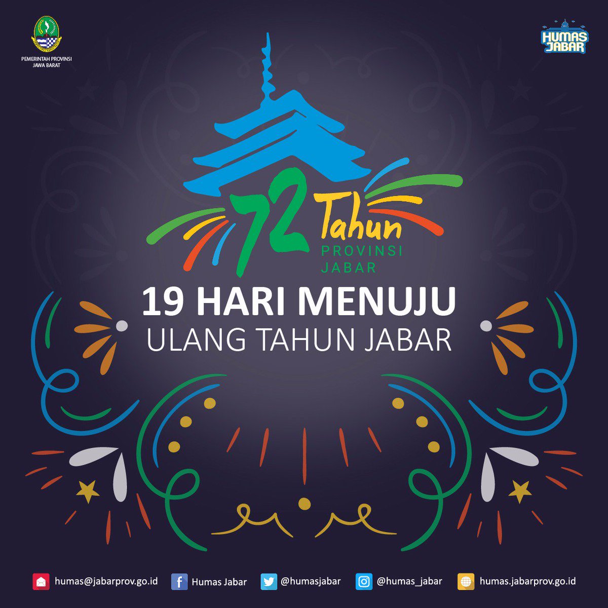 humasjabar's tweet photo. Horeee.... Ayo kita hitung mundur untuk hari yang ditunggu-tunggu warga Jawa Barat!! #HUT72Jabar https://t.co/QY950UWIZ7