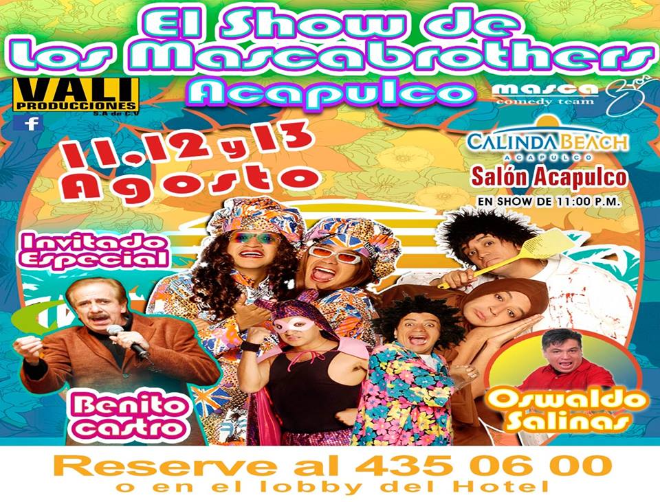 <a href="/RMascabrothers/">Los Mascabrothers</a> <a href="/BenitoCastro46/">Benito Castro</a> <a href="/freddymasca1/">Freddy Ortega</a> <a href="/OrtegaGerman/">German Ortega</a> @HotelCalinda <a href="/Acapulco/">Acapulco</a> <a href="/FideturAcapulco/">Fidetur Acapulco</a>