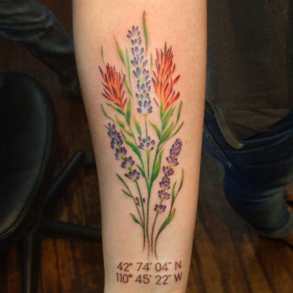 Millie on Twitter Indian paintbrush and lavender  Love doing flowers   tattoo wildflowertattooindianpaintbrush lavender coo  httpstcoXtTczfZrN8 httpstcoAvkASkJsdn  Twitter