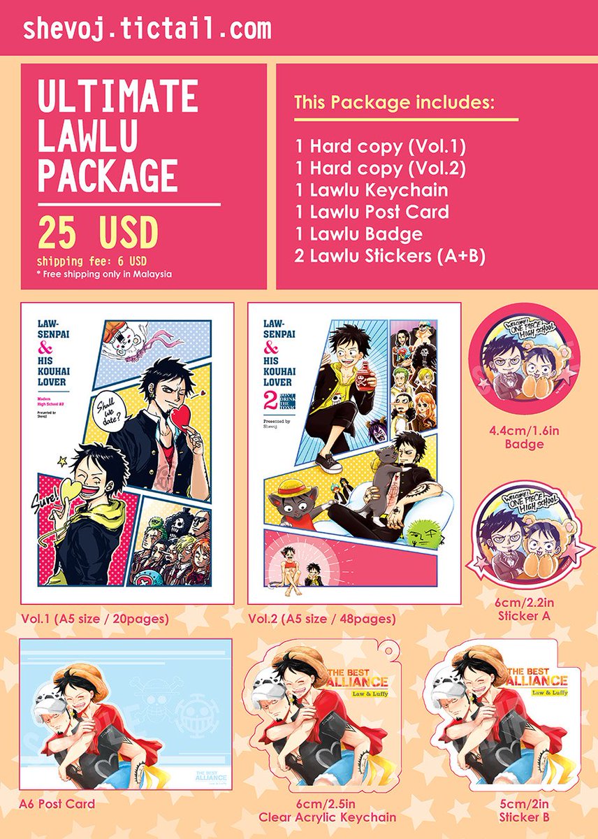 Shevonne1207's tweet photo. Pre-order of #Lawlu doujinshi is now open! Please refer to the link for more info :D  https://t.co/g6bI4lFYxh https://t.co/Z72XLteqZU