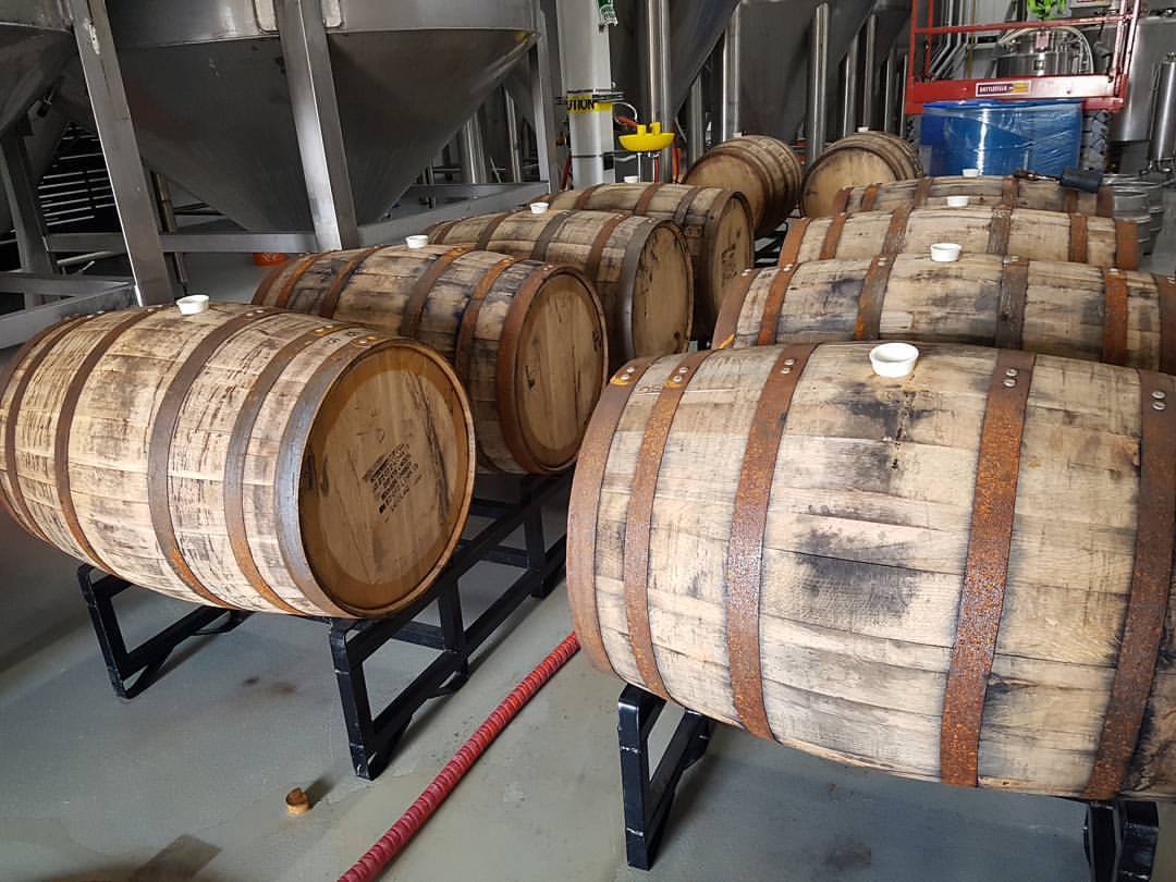 WellingtonBrew's tweet photo. Filled these Kentucky Bourbon barrels today with a huge Imperial Stout. Look out for a special release later this fall https://t.co/CupnoxLIGg