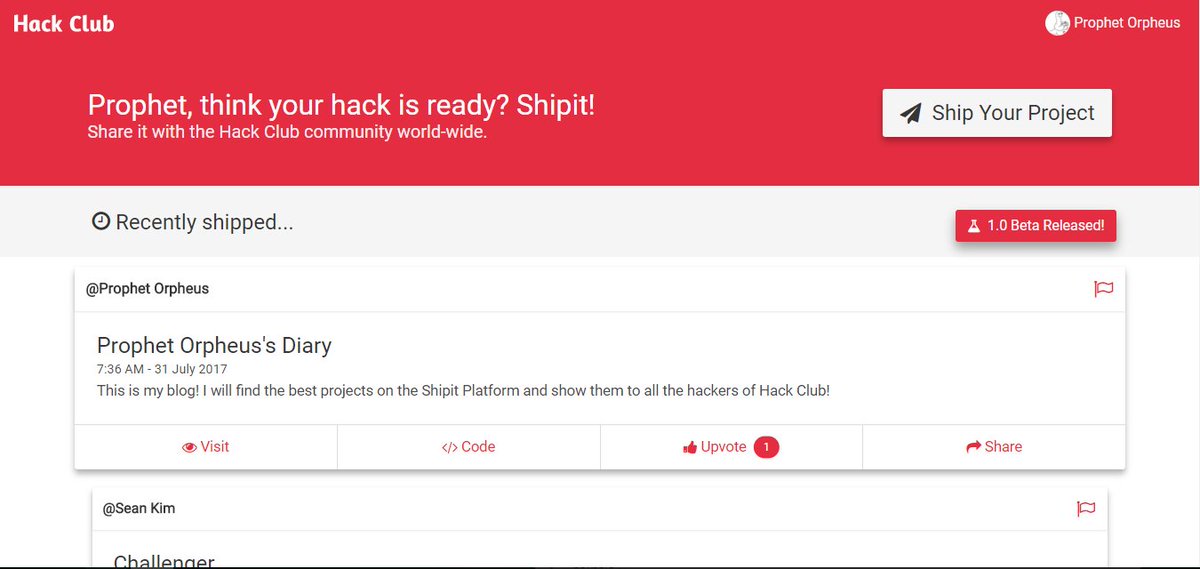 mingjie's tweet photo. The @starthackclub Shipit Platform is finally ready to go! Get ready to share your awesome projects! https://t.co/uZRqnTjScl https://t.co/rqDohWgVAy