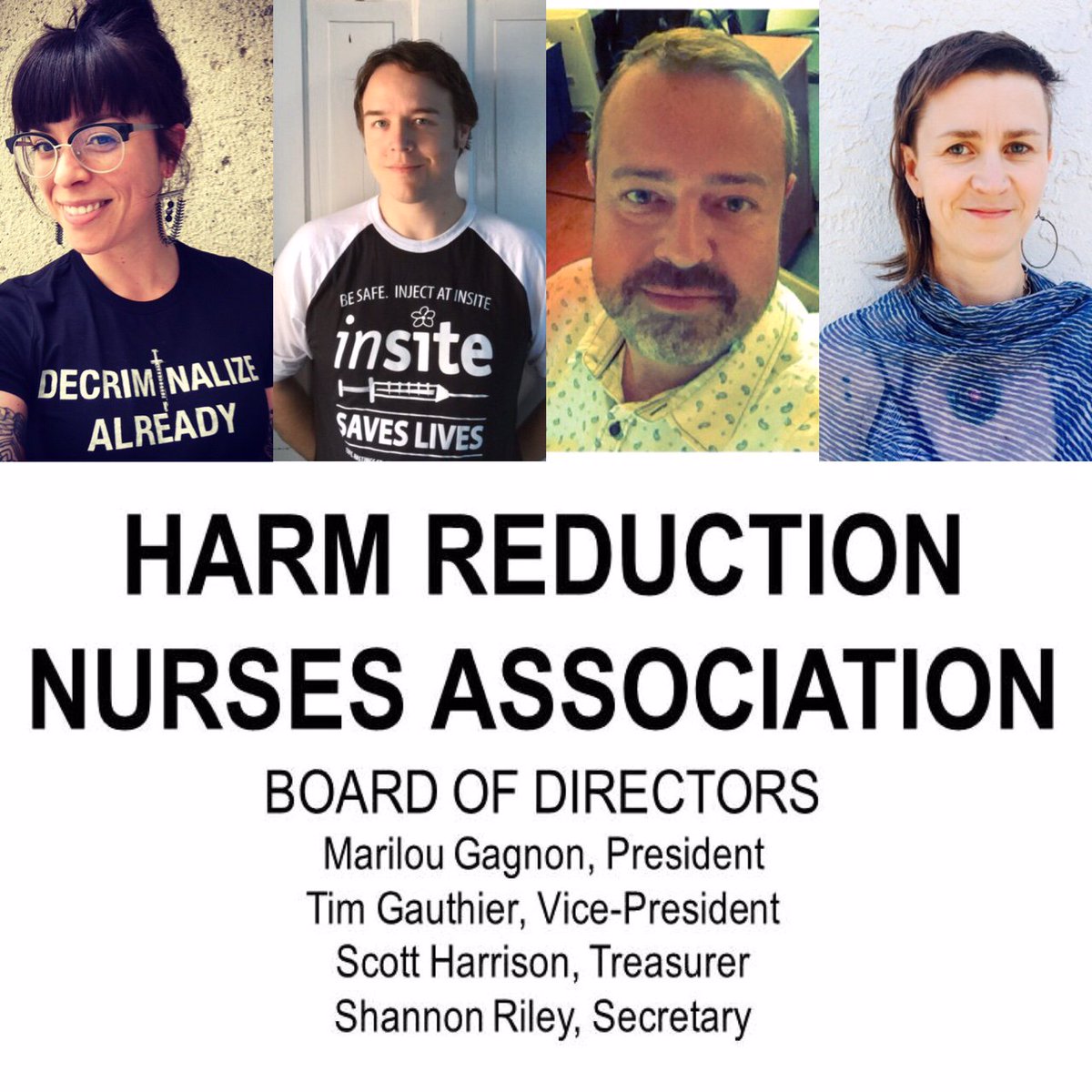 nurses_for_sis's tweet photo. ICYMI: Meet the board of directors of the newly created Harm Reduction Nurses Association (HRNA) ! Bios posted here: https://t.co/tj4nPNgkp7 https://t.co/V5VYop4c48