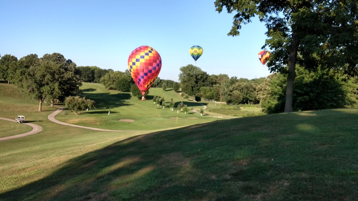 Beautiful Hot air balloons celebrating a major RV attraction...The National Balloon Classic in Indionola, Iowa.