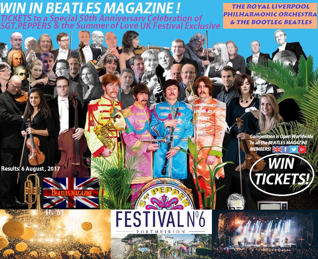 #RoyalLiverpoolPhilharmonicOrchestra&amp;Bootleg #Beatles will be performing at #UK #Festival No.6 #WIN 2 STANDART ADULT TICKETS #FOLLOW US&amp; #RT