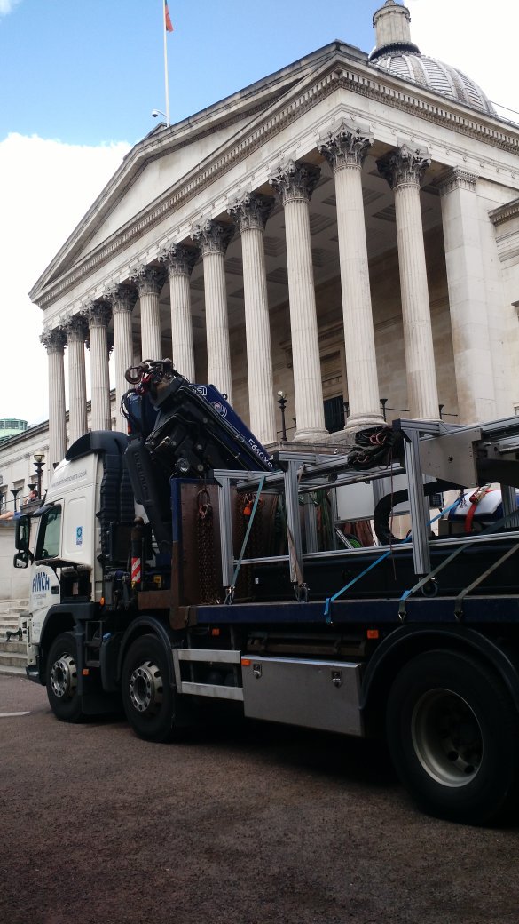 UCL_3DIMPact's tweet photo. Our @ocrobotics #Snakearm on the road to #ucl @HereEast into our new @uclrobotics lab. #3DIMPact #robotics @CEGE_UCL https://t.co/HAjRe9qnkq