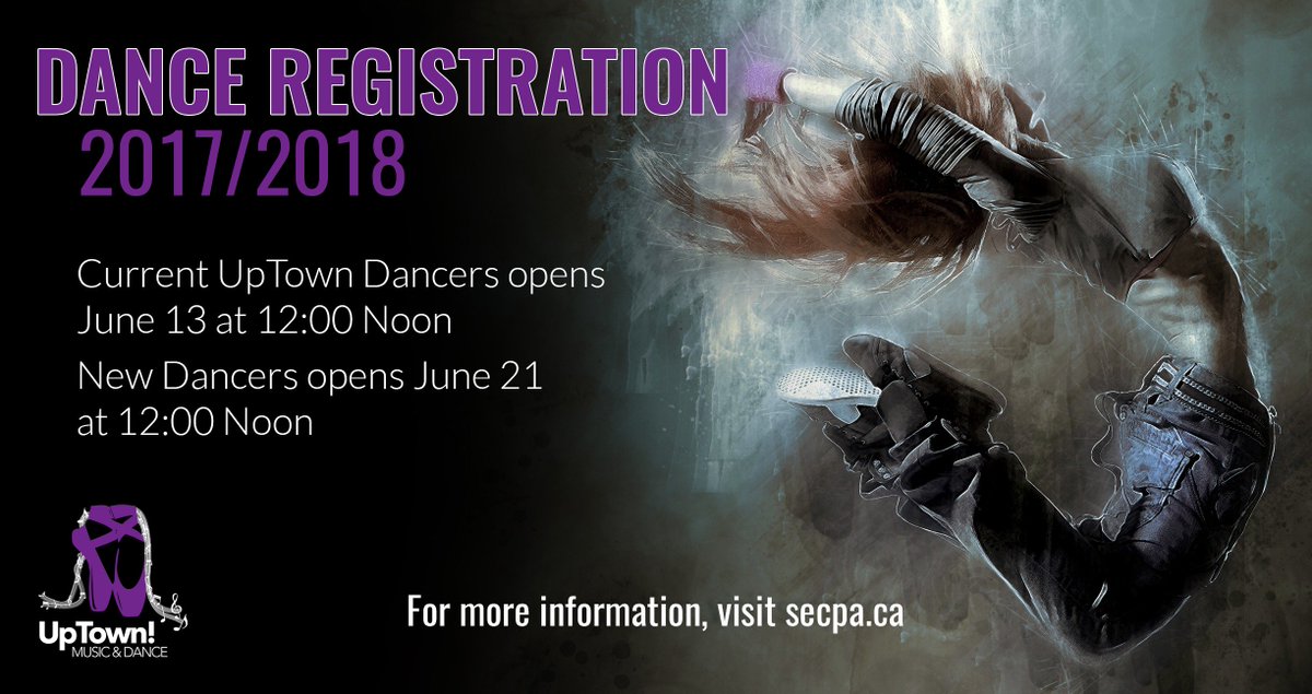 August 1 is last day to register for the 2017/18 Dance Season using payment plan option. All info @ secpa.ca/uptown/dance/ <a href="/FMCSD/">FMCSD</a> <a href="/FMPSD/">Fort McMurray Public School Division</a>