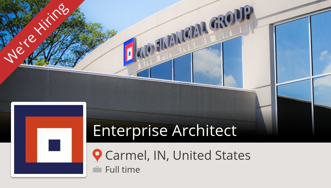 CNOCareers's tweet photo. #Enterprise #Architect at #CNOFinancialGroup in #CarmelINUnitedStates #job https://t.co/87lmW0wuIl https://t.co/JD0uKnY6bq