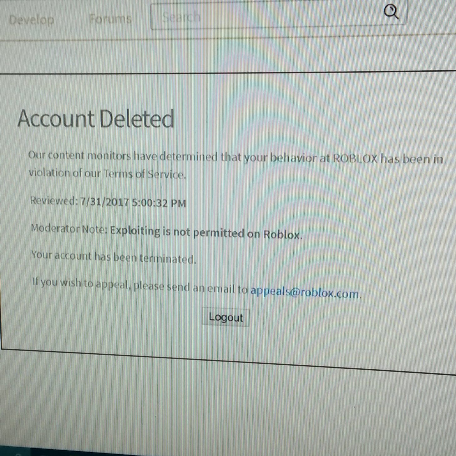 Lord Cowcow On Twitter Cowcow Was Terminated For Exploiting Even Though I Didn T Exploit I Am Appealing This - roblox exploit forum