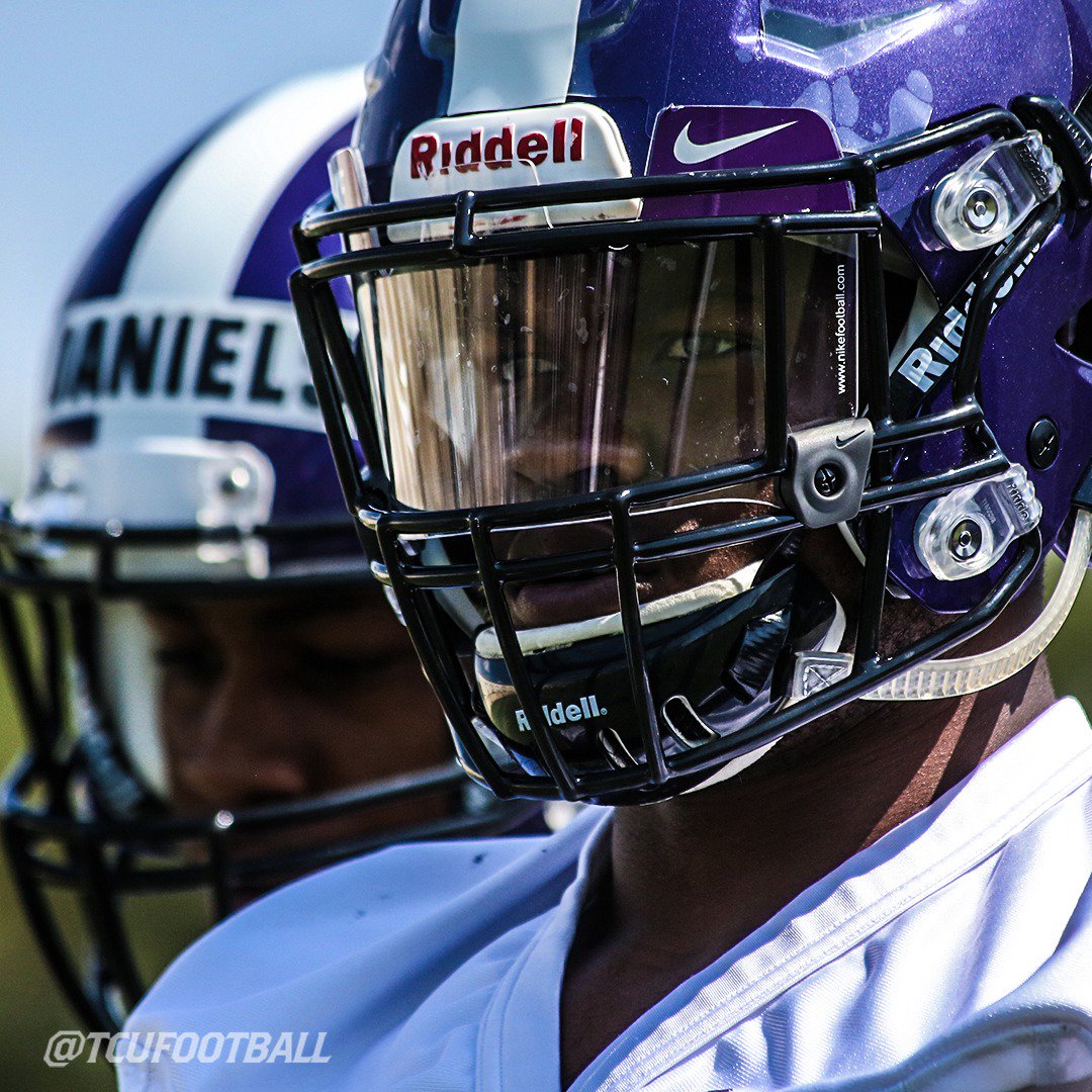 TCUFootball's tweet photo. Get up or get left. #EyesUpKeepClimbing https://t.co/e5nIX7D9uV