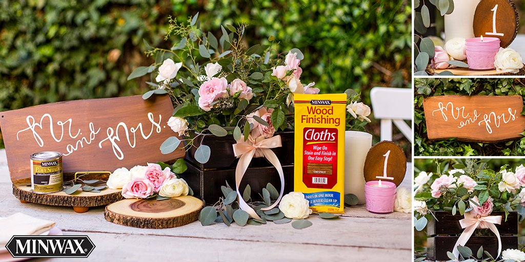 With Minwax, you can make your own wedding décor with inspiration from <a href="/BritandCo/">Brit + Co</a>. ow.ly/5jUn30dS0Et