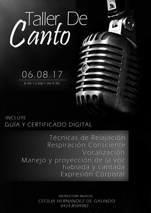 sesylya's tweet photo. 🎶Cierre de Inscripciones 🎶 •TALLER DE CANTO•AGOSTO 2017  Lugar: salón el tiempo. https://t.co/4oNpVnUnOI