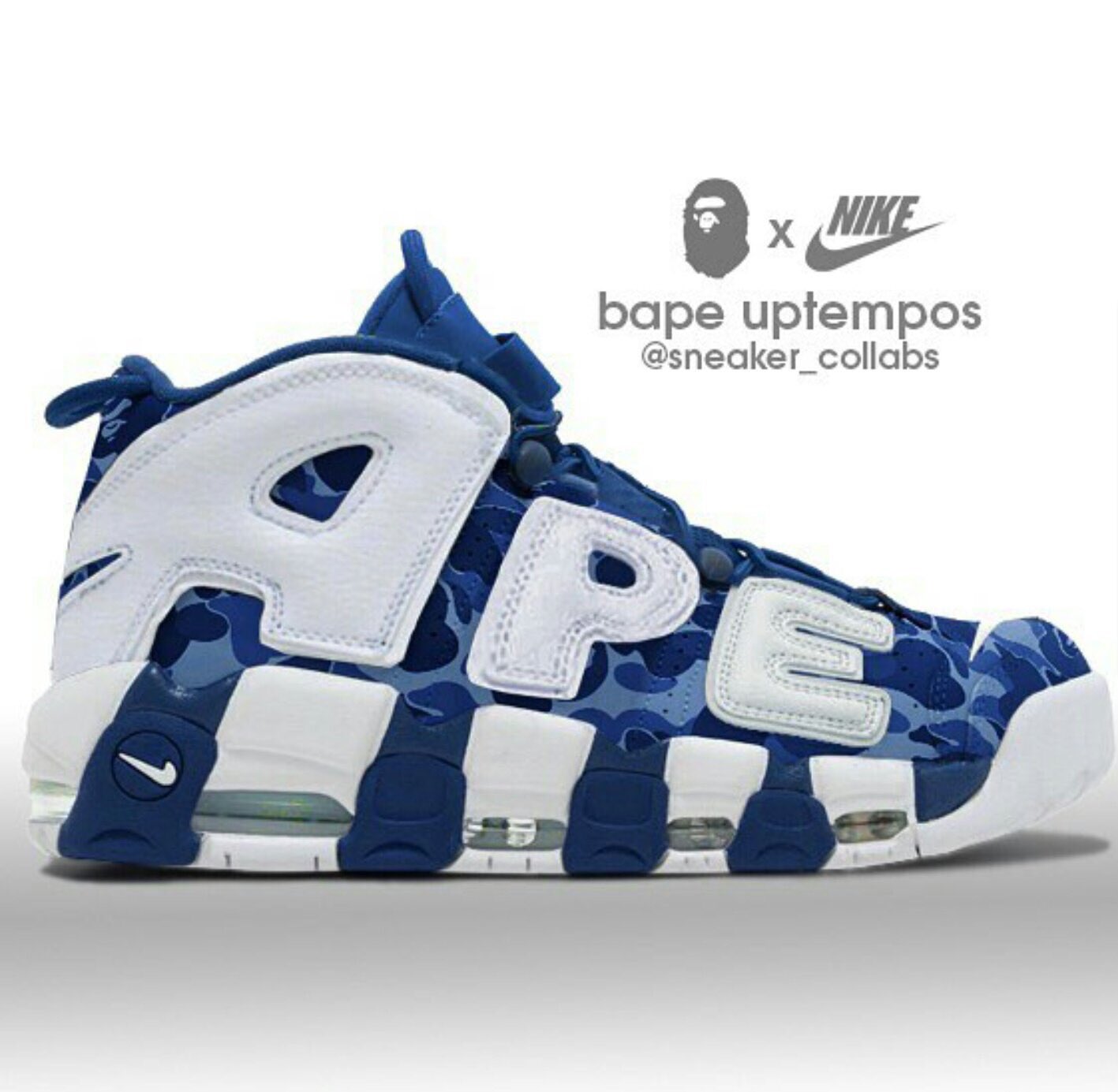 Sneaker Surgery - Nike Uptempo x Bape inspired custom. 🔥🔥🔥 Who is dow  with it? #uptempo #nikeuptempo #scottypippen #nikeclassic #bapecustom  #bapeshoes #sneakersurgery #customsneakers #sneakerart #uniquepieceshh #nike  #b