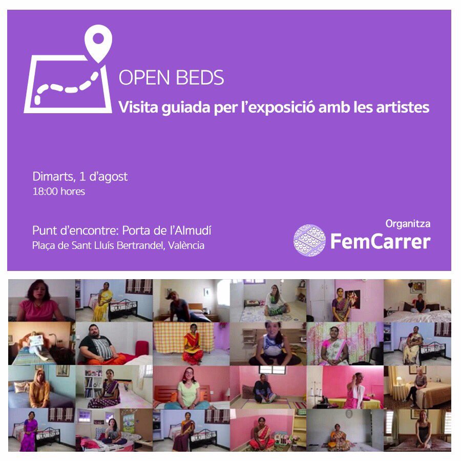FemCarrer's tweet photo. No t'oblides: demà a les 18h ens veiem a la porta de l'Almudí per a veure OPEN BEDS. Psssh tindrem guia epecial i tot 😜 #AgendaFeminista https://t.co/v63zA03rLA