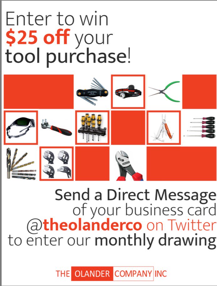 Olander (@theolanderco) on Twitter photo Enter to win! #OlanderProud #fasteners #raffle Enter to win! #OlanderProud #fasteners #raffle