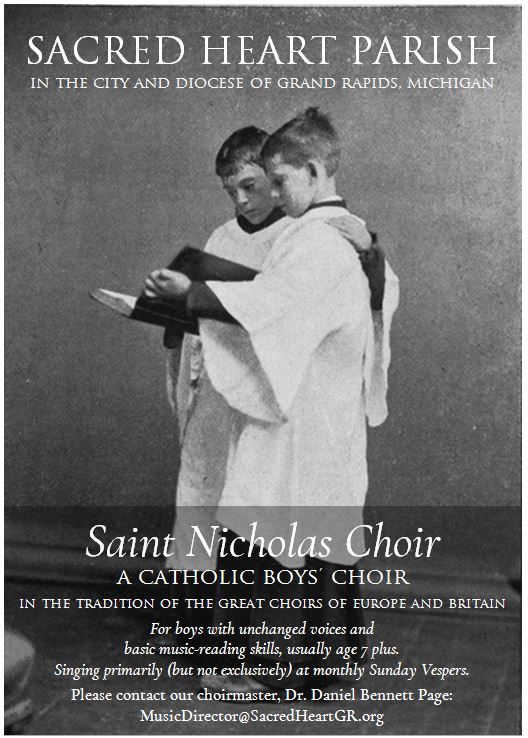 DanielBPage's tweet photo. St Nicholas Choir for Boys (unchanged voices)
#SacredHeart #GrandRapids
in the tradition of the great choirs of Europe &amp; Britain
#Catholic https://t.co/dvm0hwUsMj
