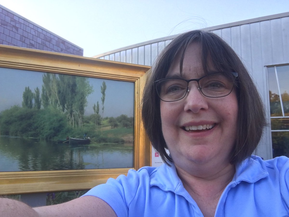 AnnVerWiebe's tweet photo. With the art in Ellet! #insideoutakron @AkronArtMuseum https://t.co/LGyUsG5Cme