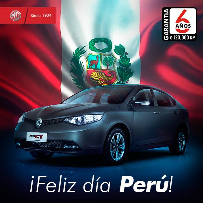 Somos libres y sigamos aplaudiéndolo con tu MG GT🇵🇪
Descúbrelo en la semana de la independencia aquí: 
goo.gl/bBm2Ts