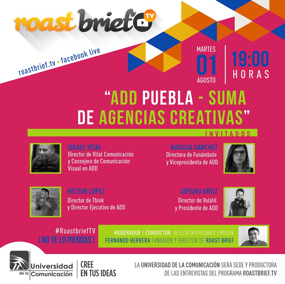 THKmarketingMx's tweet photo. #ThinkMP estará presente en la emisión de #RoastBriefTV @roastbrief
Este 1 de Agosto a las 19:00 hrs.
¡No te lo puedes perder! https://t.co/w8WjH2RzfQ