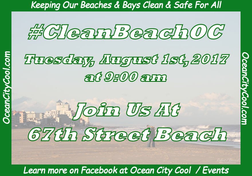 OceanCityCool's tweet photo. Tomorrow is #CleanBeachOC at 9 am on the 67th St beach, join in, share w/ a friend...  https://t.co/ZoLOcYn1Ry  #oceancitycool https://t.co/2UZ1KDrRvs