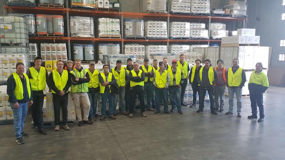 AgriSprayAus's tweet photo. We had a great day at the @Cropsmart formulation factory in Laverton, followed by a cracking game of footy at the MCG. Thanks Rob, Jo &amp; team https://t.co/HgqCO8nfJ9