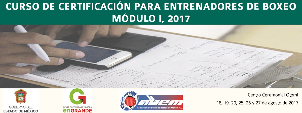 abem_oficial's tweet photo. CURSO DE CERTIFICACIÓN PARA ENTRENADORES DE BOXEO MÓDULO I, 2017, descarga la convocatoria en
https://t.co/IrLiJpYyMm https://t.co/YdeccsMKaS