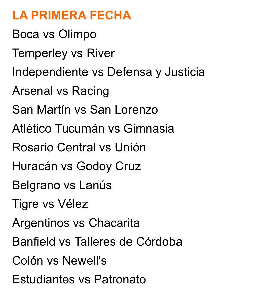 Estás serían las tres primeras fechas de la #Superliga: