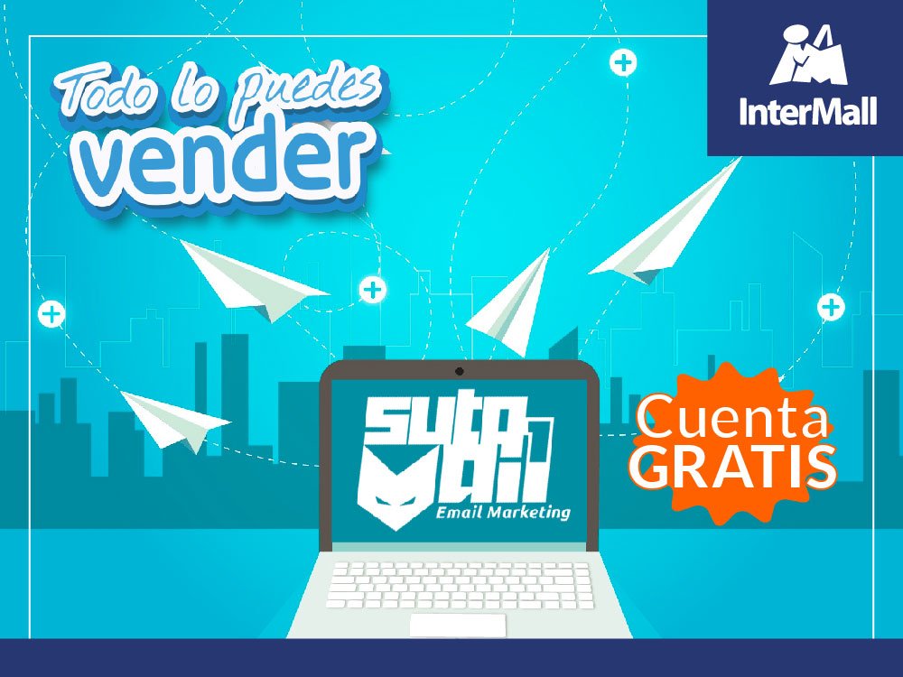 Inter_Mall's tweet photo. ¡Cuenta GRATlS en Sutomail al abrir tu tienda en Intermall! Haciendo email marketing harás crecer tu negocio y aumentarás tus ventas. https://t.co/dEZ4zbiunM