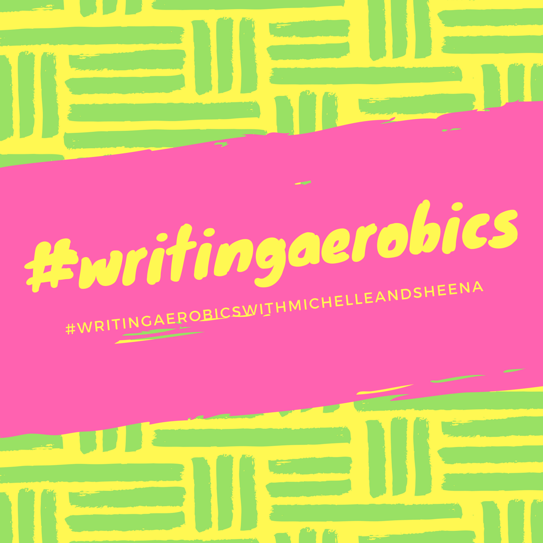 wordswmichelle's tweet photo. guess what happens tomorrow? Sheena &amp; I drop a new video for #writingaerobics.  #cantwait #wordoftheday #wordgeeks #the6 #writers https://t.co/1fgDOingE4
