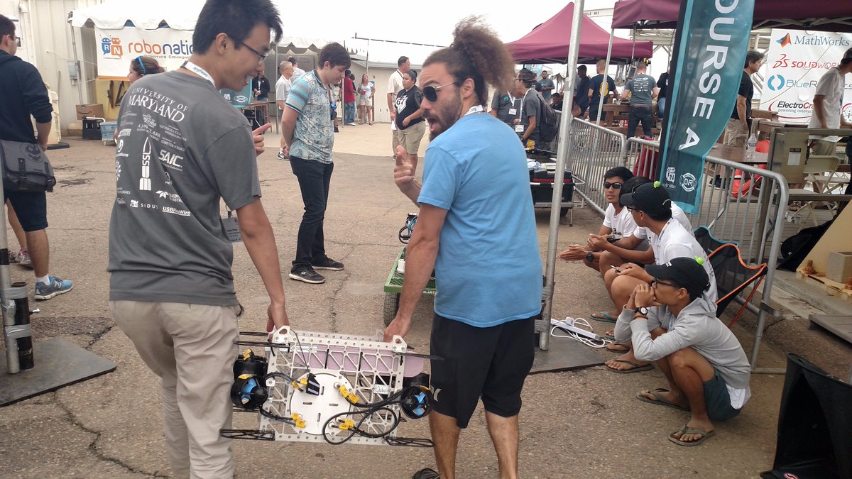 projectqubo's tweet photo. Ben Hurwitz mugs for the camera. Congrats to Ben on his recent graduation from UMD, and for capping it all off with a #Robosub semi-final https://t.co/NbtebUCd7Y