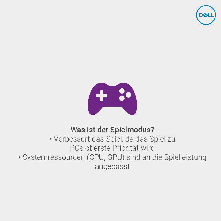 DellHilft's tweet image. Der #Spielmodus hilft Ihnen die #Leistung Ihres PCs auf Spiele zu optimieren! Wie können Sie Ihn aktivieren? bit.ly/2s7cbOH