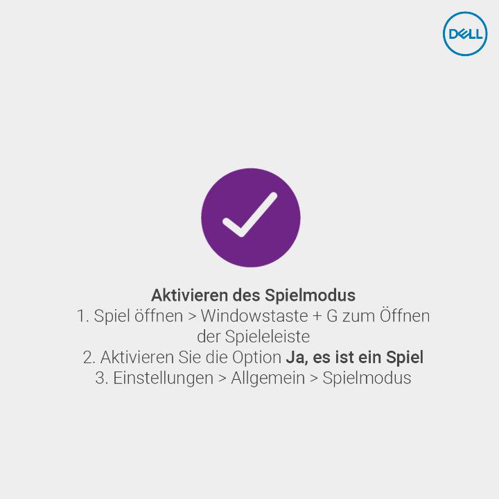 DellHilft's tweet image. Der #Spielmodus hilft Ihnen die #Leistung Ihres PCs auf Spiele zu optimieren! Wie können Sie Ihn aktivieren? bit.ly/2s7cbOH