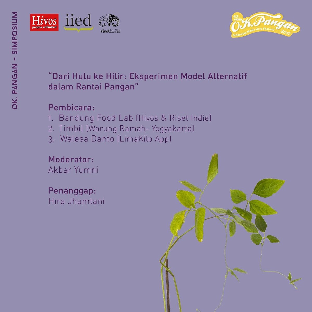 Selanjutnya di Program Simposium, kembali lagi ke Jakarta. Kali ini dengan tajuk model solusi pangan alternatif. 👇👇