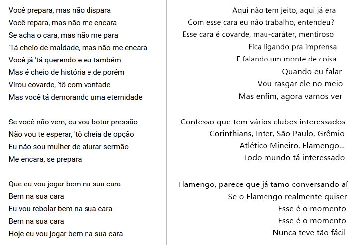 Gabriel Andrezo on X: É incrível como a letra de Sua Cara e o