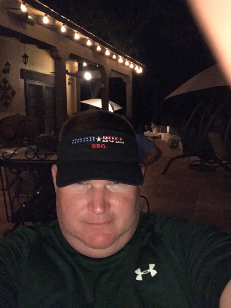 Road trip relaxing on vacation on the #BlancoRiver with my @GoodBullBBQ visor