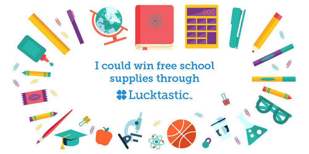 ESSBeSafe's tweet image. I could win free school supplies through Lucktastic! lucktastic.com/twShareFunnel
