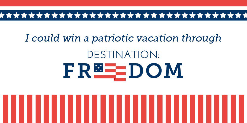 ESSBeSafe's tweet image. I entered Destination: Freedom for an American landmark vacation! lucktastic.com/twShareFunnel