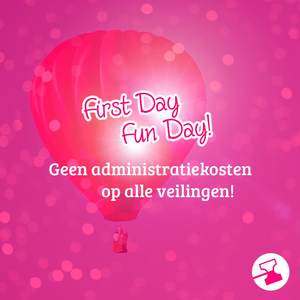 Het is vandaag #firstdayfunday! Vandaag rekenen we de hele dag géén administratiekosten op al onze veilingen! Bied: ticketveiling.nl/?resetcookie=?