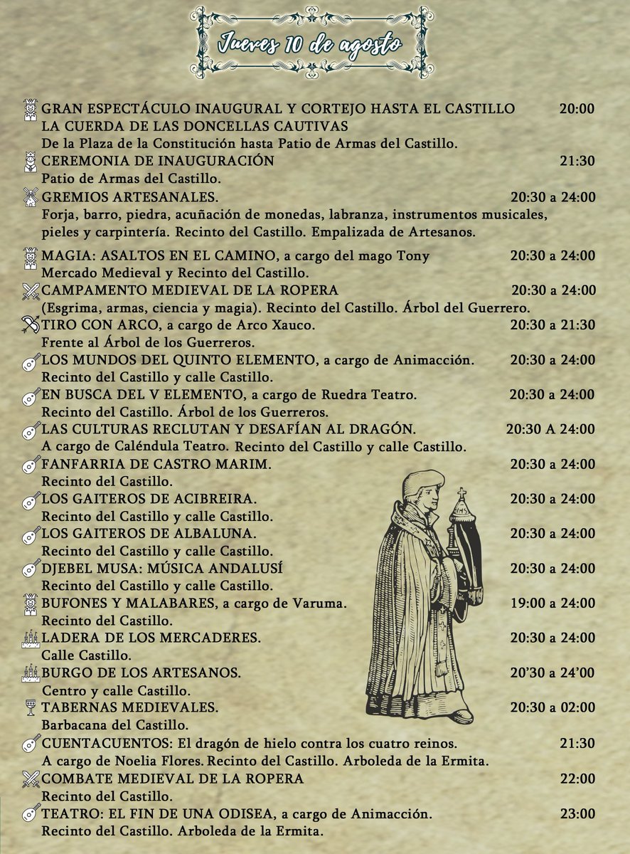 medievales20's tweet photo. 🔴Ya está aquí el #Programa oficial de las @medievales17 !!!. Vívelas, siéntelas, experimenta... Disfruta de #LasMedievalesdeAndalucía! 😀🎉 https://t.co/pHI2doxMQv
