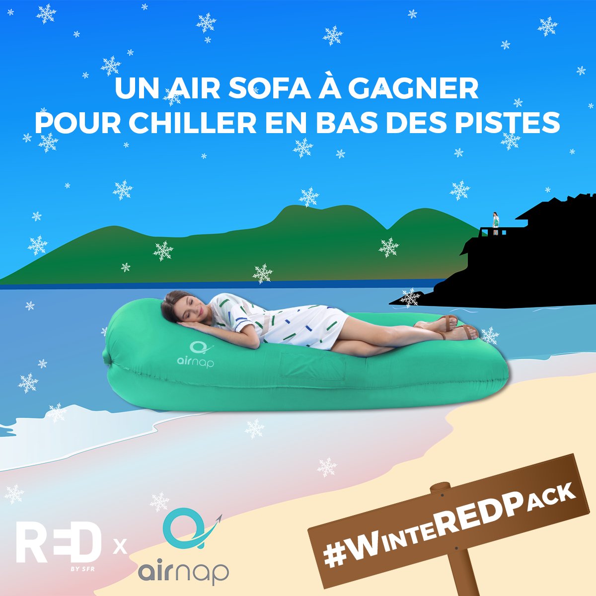 REDbySFR's tweet photo. [#Concours❄️] Un Air sofa RED à gagner !
RT + Follow @airnapfr + 🛋️, pour tenter de le remporter dans le #WinteREDPack car #WinterIsHere https://t.co/O3mJEnh6c0
